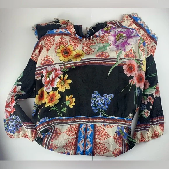 Johnny Was Black and Blue Asymmetrical Tie Front Sundress - Picture 5 of 16